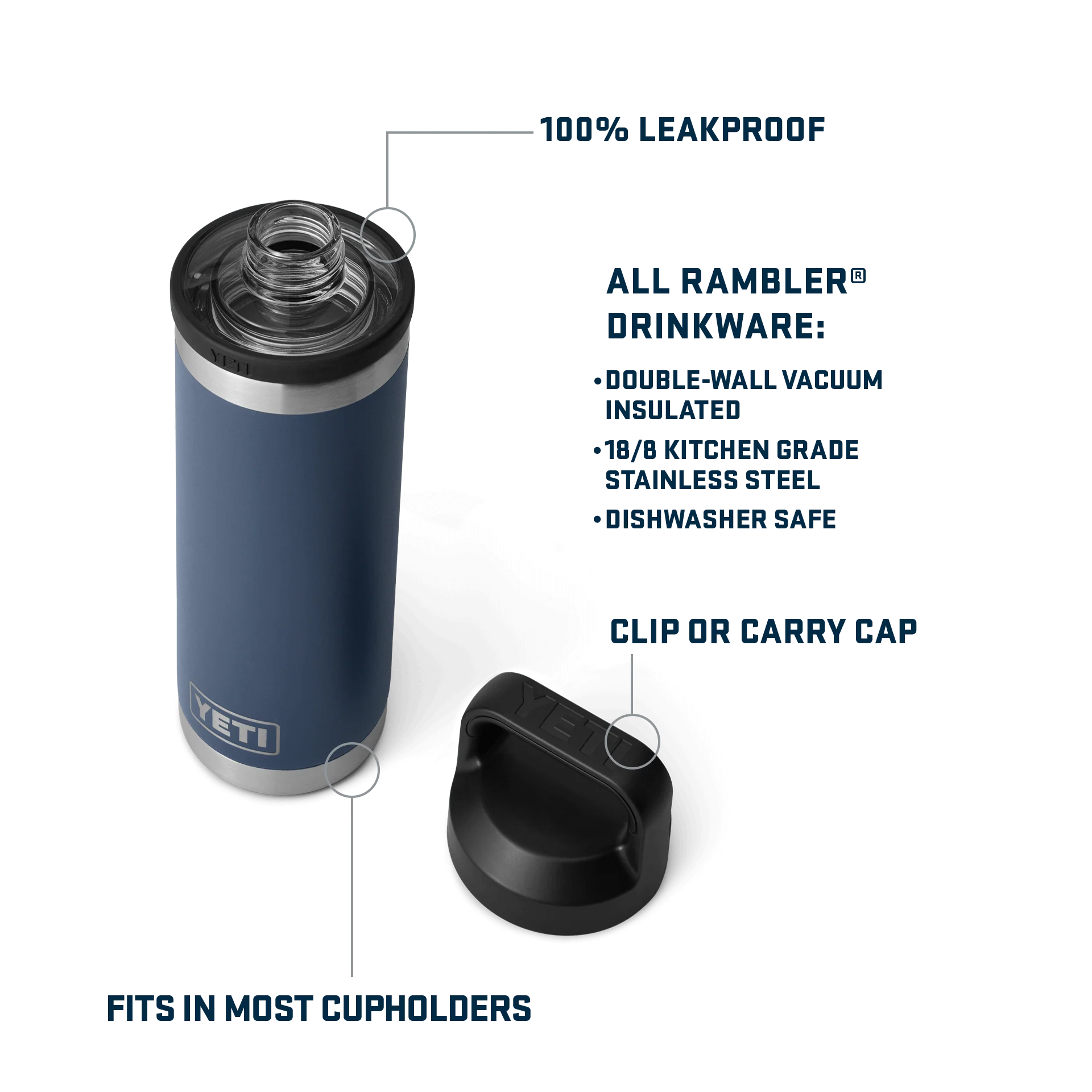 Rambler® 18 oz (532 ml) Bottle With Chug Cap - Image 122